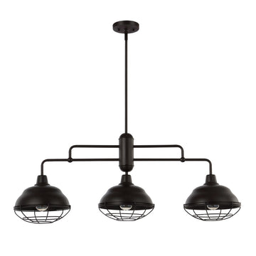 Levi Industrial Farmhouse Iron LED Pendant - JONATHAN Y